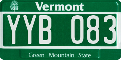 VT license plate YYB083