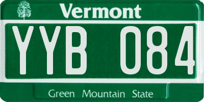 VT license plate YYB084