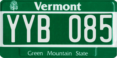 VT license plate YYB085