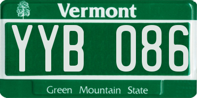 VT license plate YYB086