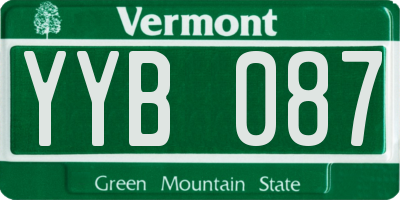 VT license plate YYB087
