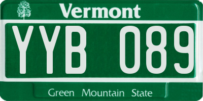 VT license plate YYB089