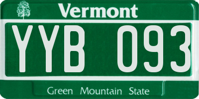VT license plate YYB093