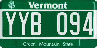 VT license plate YYB094