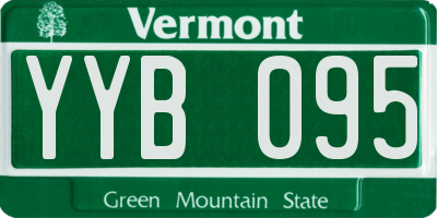 VT license plate YYB095
