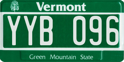 VT license plate YYB096