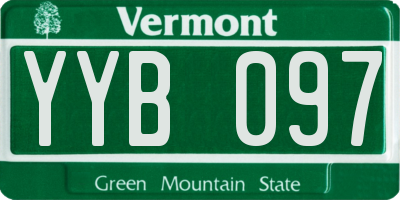 VT license plate YYB097