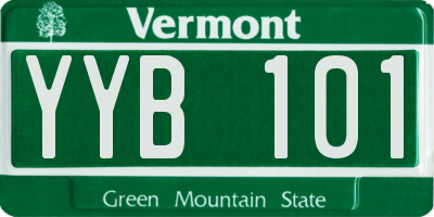 VT license plate YYB101