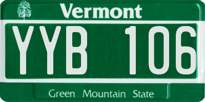 VT license plate YYB106