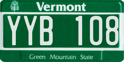 VT license plate YYB108