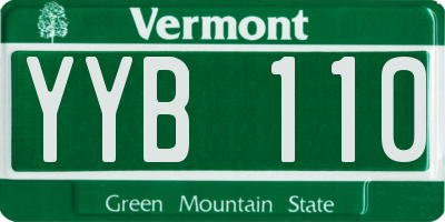 VT license plate YYB110