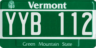 VT license plate YYB112