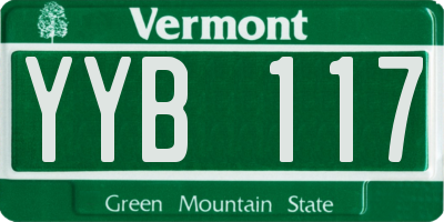 VT license plate YYB117