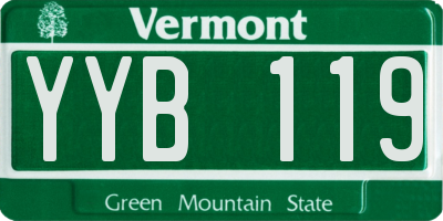 VT license plate YYB119