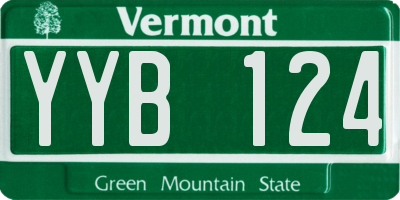 VT license plate YYB124