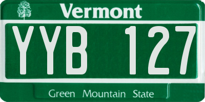 VT license plate YYB127