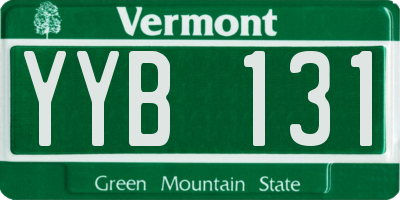 VT license plate YYB131