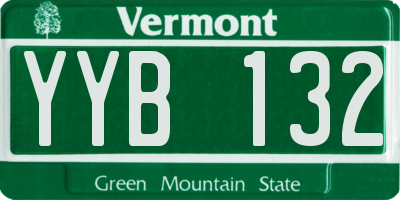 VT license plate YYB132