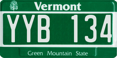 VT license plate YYB134