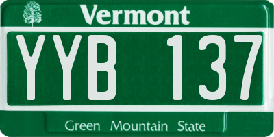 VT license plate YYB137