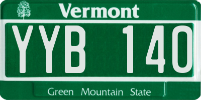VT license plate YYB140
