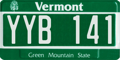 VT license plate YYB141