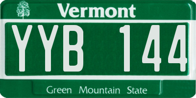 VT license plate YYB144