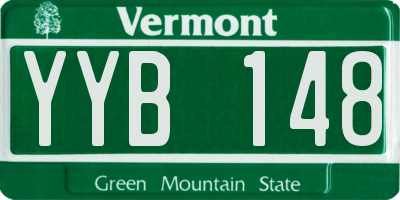 VT license plate YYB148