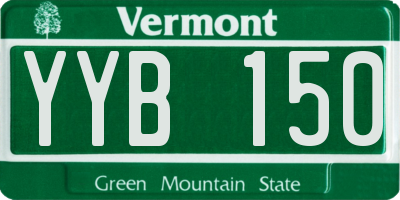 VT license plate YYB150
