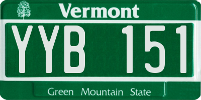 VT license plate YYB151