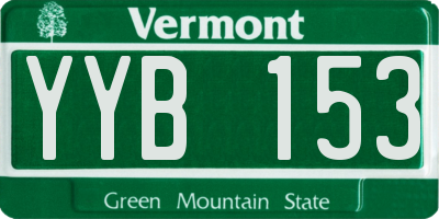 VT license plate YYB153