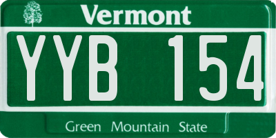 VT license plate YYB154
