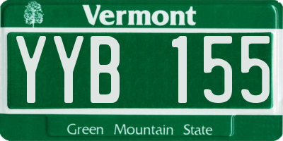 VT license plate YYB155