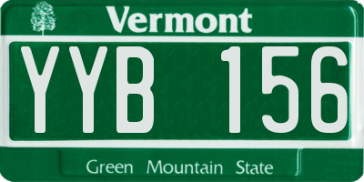 VT license plate YYB156