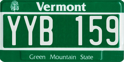 VT license plate YYB159