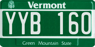 VT license plate YYB160