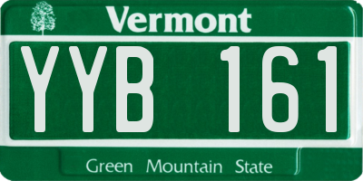 VT license plate YYB161