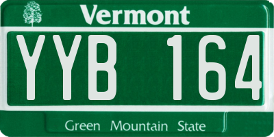 VT license plate YYB164