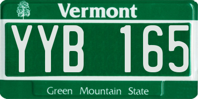 VT license plate YYB165
