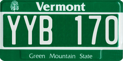 VT license plate YYB170