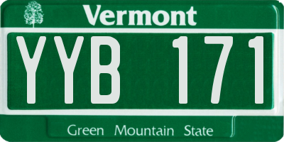 VT license plate YYB171
