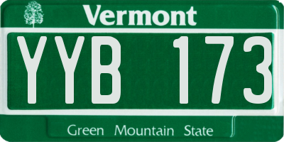 VT license plate YYB173