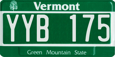 VT license plate YYB175