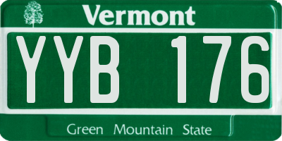 VT license plate YYB176