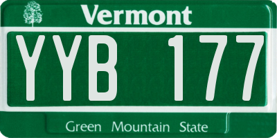 VT license plate YYB177