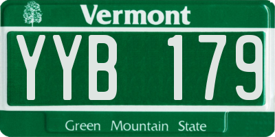 VT license plate YYB179
