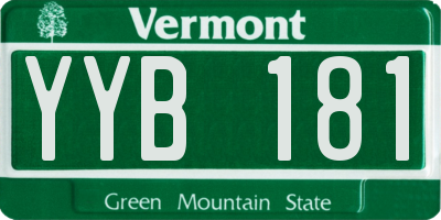 VT license plate YYB181