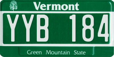 VT license plate YYB184