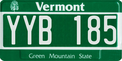 VT license plate YYB185