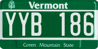 VT license plate YYB186